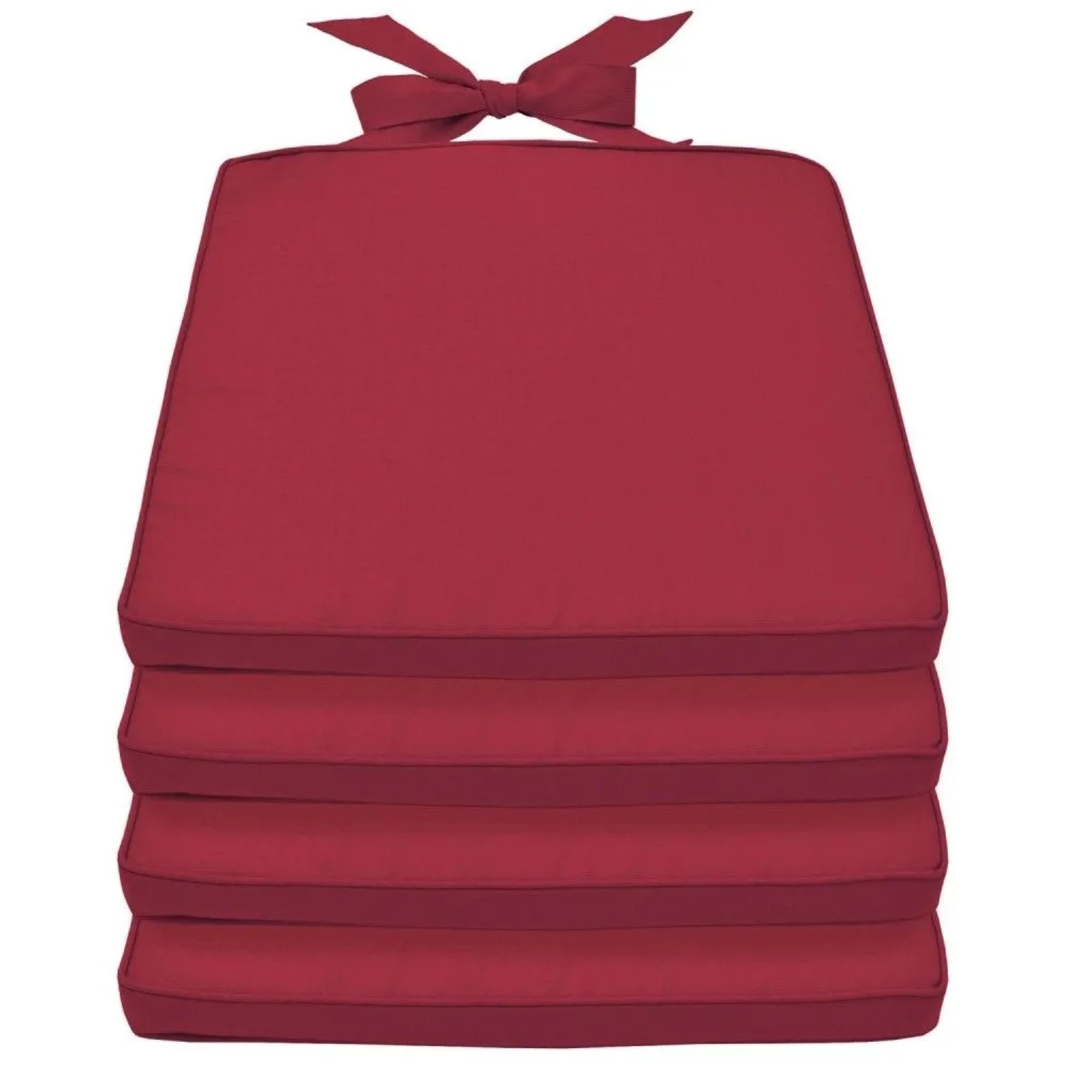 Beautissu Pia Stuhlkissen 45x40x5cm Rot 4tlg