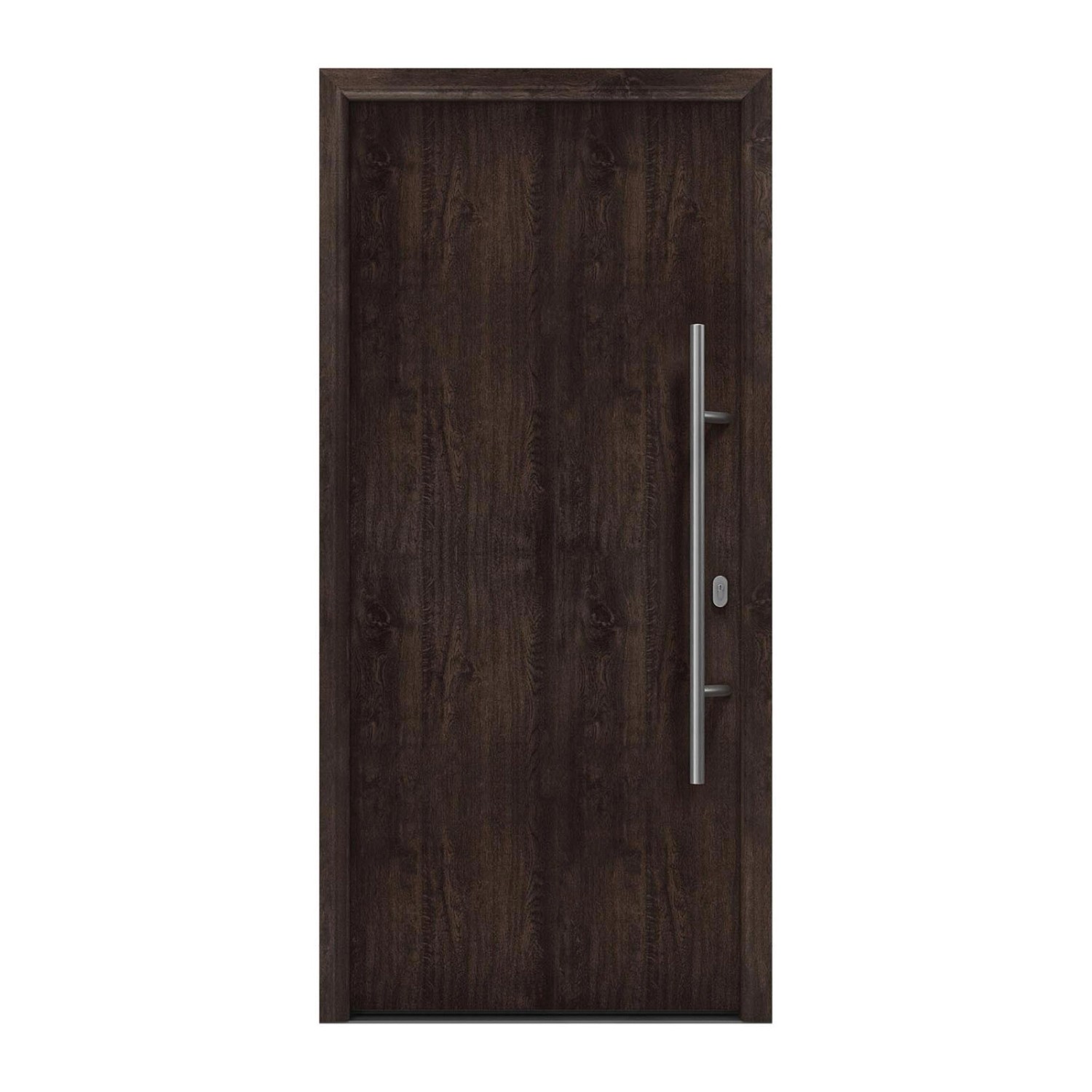 EcoStar Haustür Isopro IP 010 Eiche Dunkel 110 cm x 210 cm DIN R günstig online kaufen