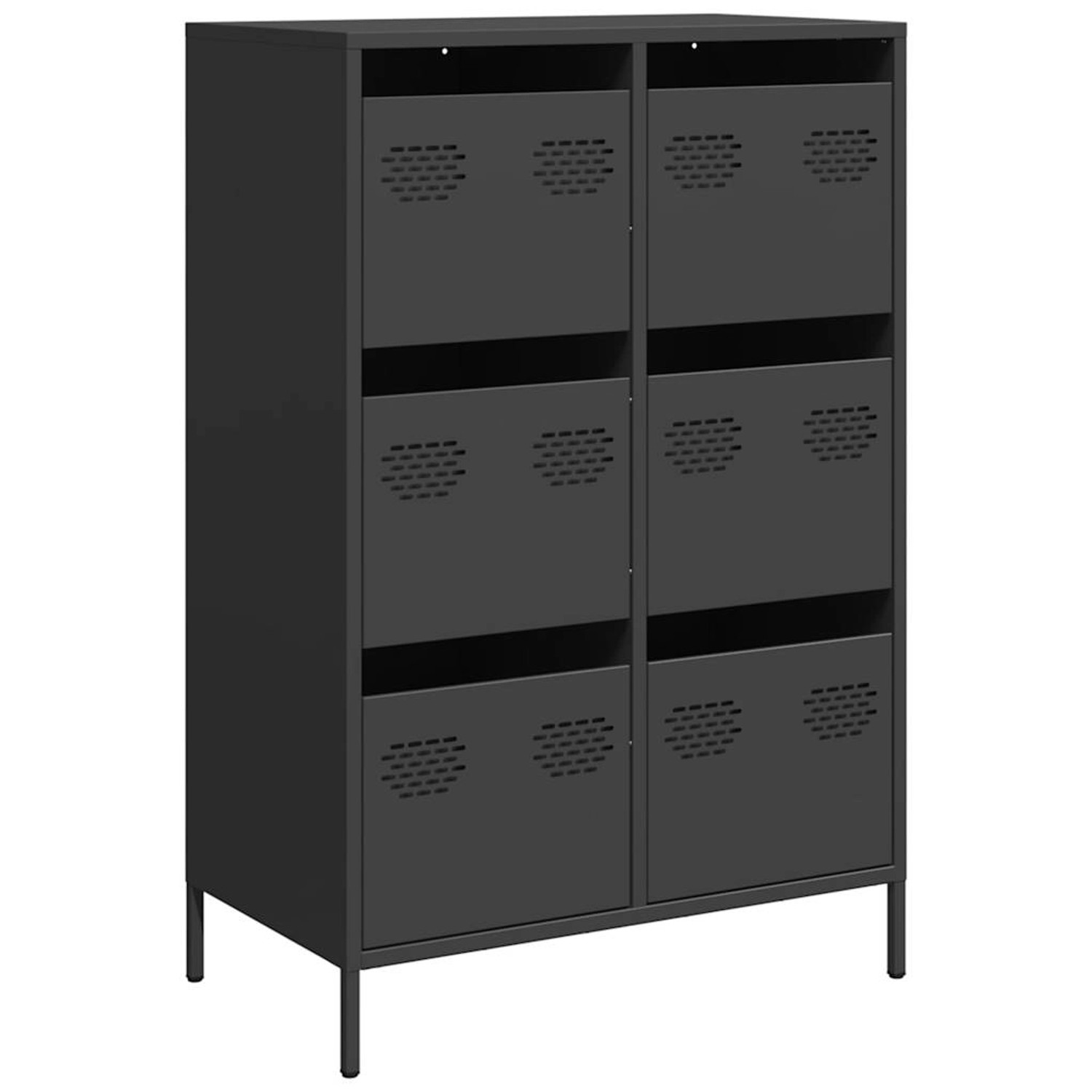 vidaXL Highboard Schwarz 68x39x101,5 cm Stahl 851220 günstig online kaufen