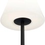QAZQA Außen Stehlampe Virginia, schwarz mit weißem Schirm. Moderne Gartenleuchte, IP65.