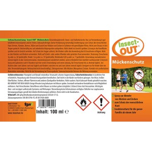 Insect-Out Mückenschutzspray 100ml: Spray zum Schutz vor Mücken und Zecken.