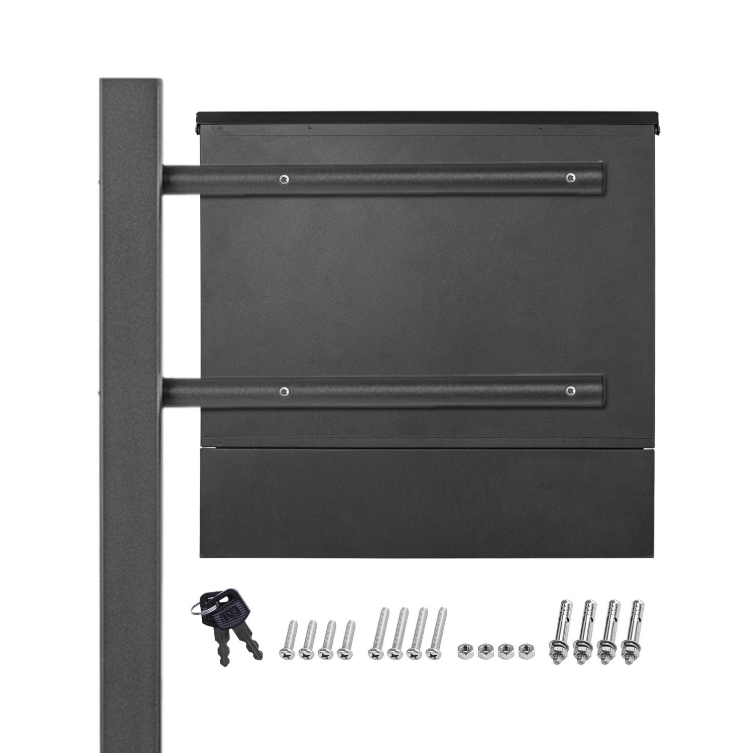 Banjado Standbriefkasten Anthrazit 45x120x16.5cm Groß Inkl ...