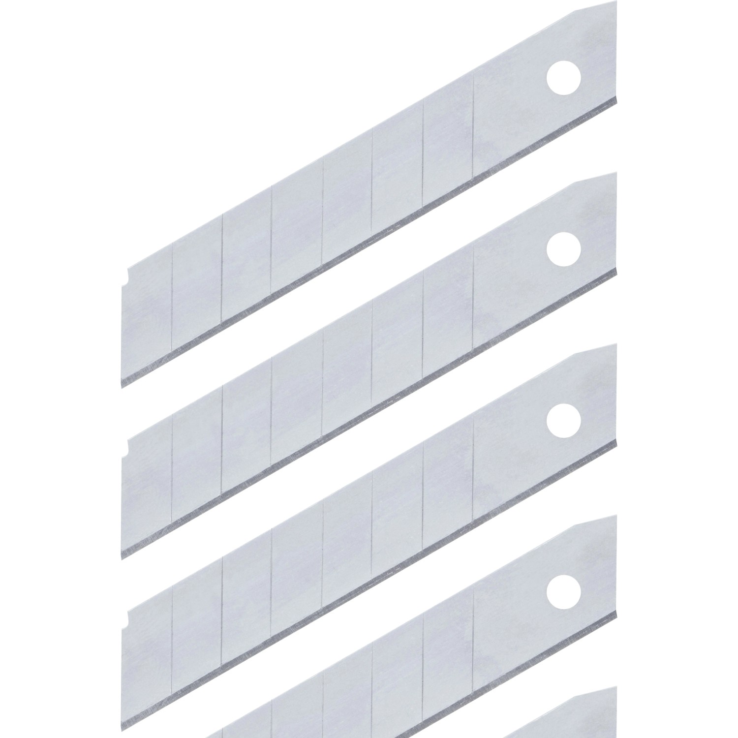 LUX Abbrechklingen, 18 mm, 15 Stück, für Cuttermesser. Stahlklingen mit Sollbruchstellen.