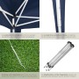 Tectake Pavillon Linosa 3 x 3 M Faltbar und Wasserabweisend 300 x 300 x 255 cm Blau_5