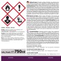 Gefahrstoffetikett: Entzündlich, reizend, umweltgefährlich, 750ml