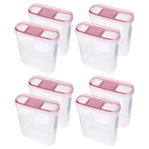 8er Pack Bestlivings Frischhaltebox Schüttdose 4,5L, Altrose Deckel, Vorratsdosen für Küche.