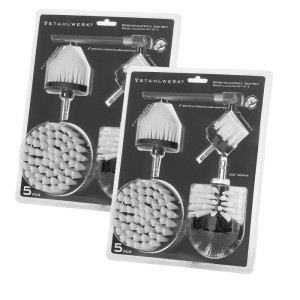 STAHLWERK 10er Set Bohrbürsten: Kegel-, Flach-, Kugelbürsten & Verlängerung in zwei Blisterpackungen.