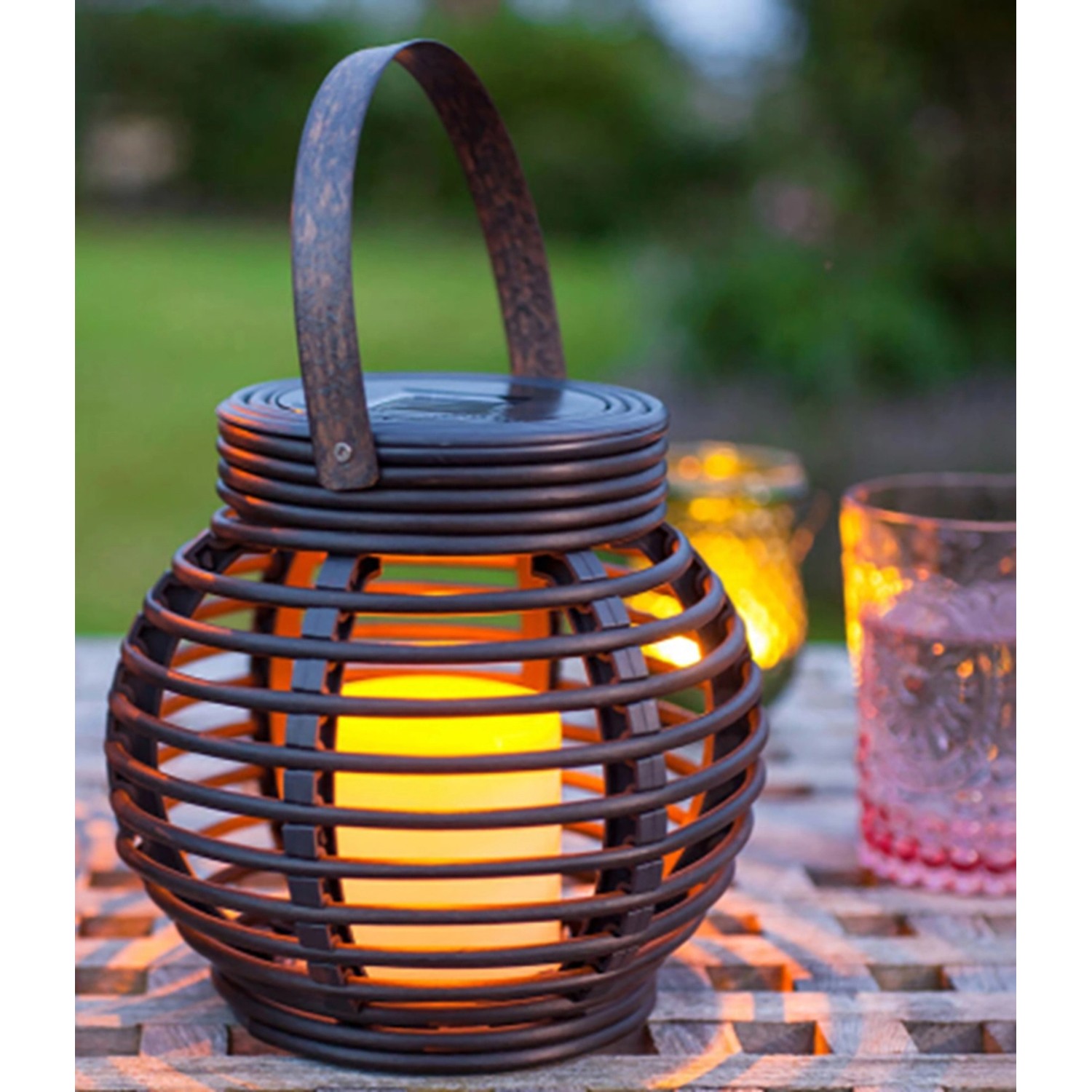 Rattan solar lights discount