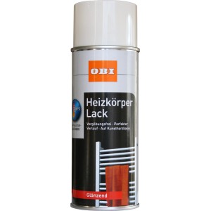 OBI Heizkörper Lack Spray Cremeweiß glänzend, 400ml Dose.