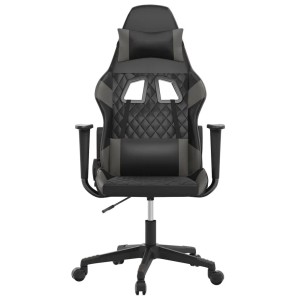 vidaXL Gaming-Stuhl mit Massagefunktion Schwarz und Grau Kunstleder 345515