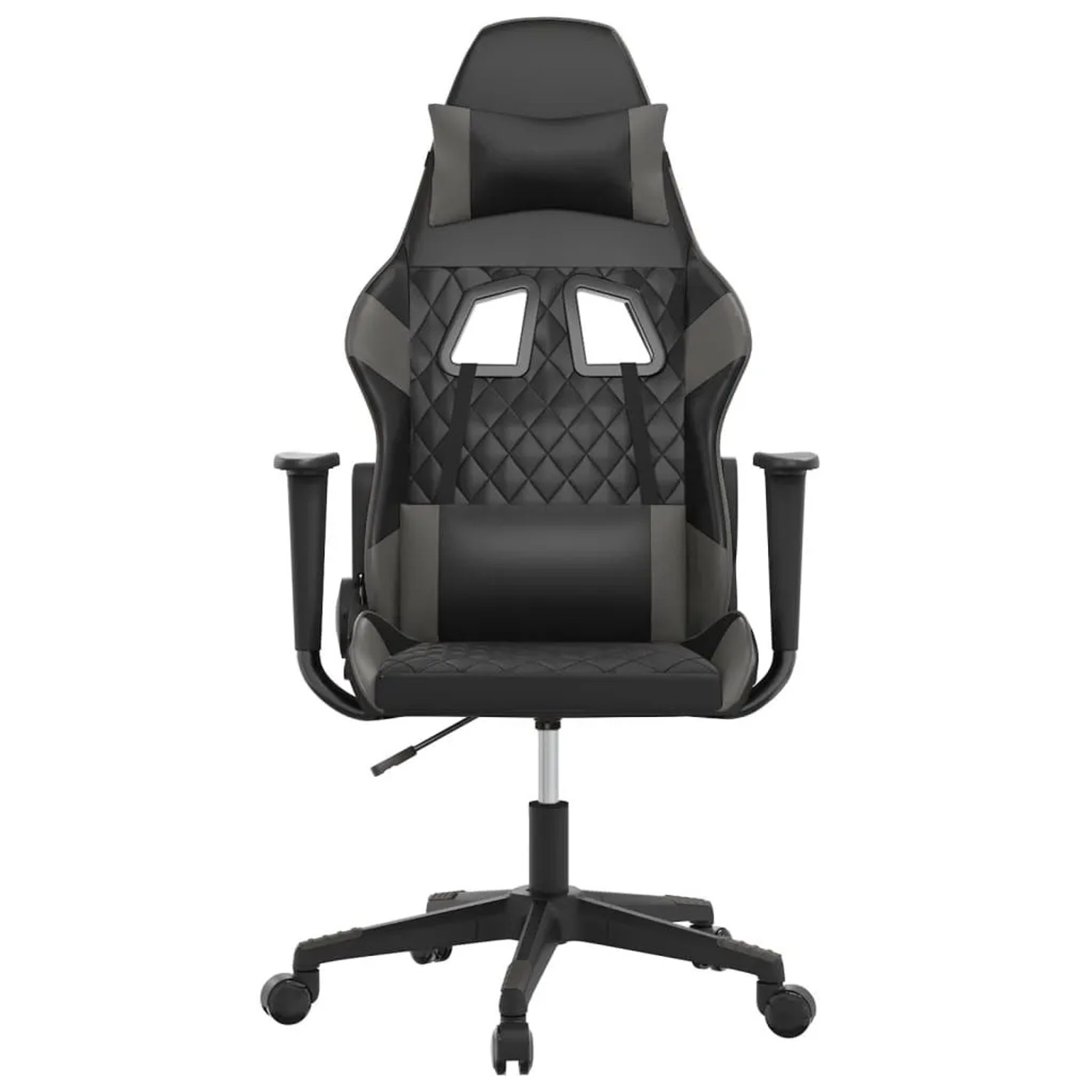 vidaXL Gaming-Stuhl mit Massagefunktion Schwarz und Grau Kunstleder 345515_3