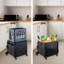 Relaxdays Einkaufstrolley Kunststoff Schwarz Klappbar Höhenverstellbar mit Deckel 91 cm x 47,5 cm x 43 cm 4,2 kg_5