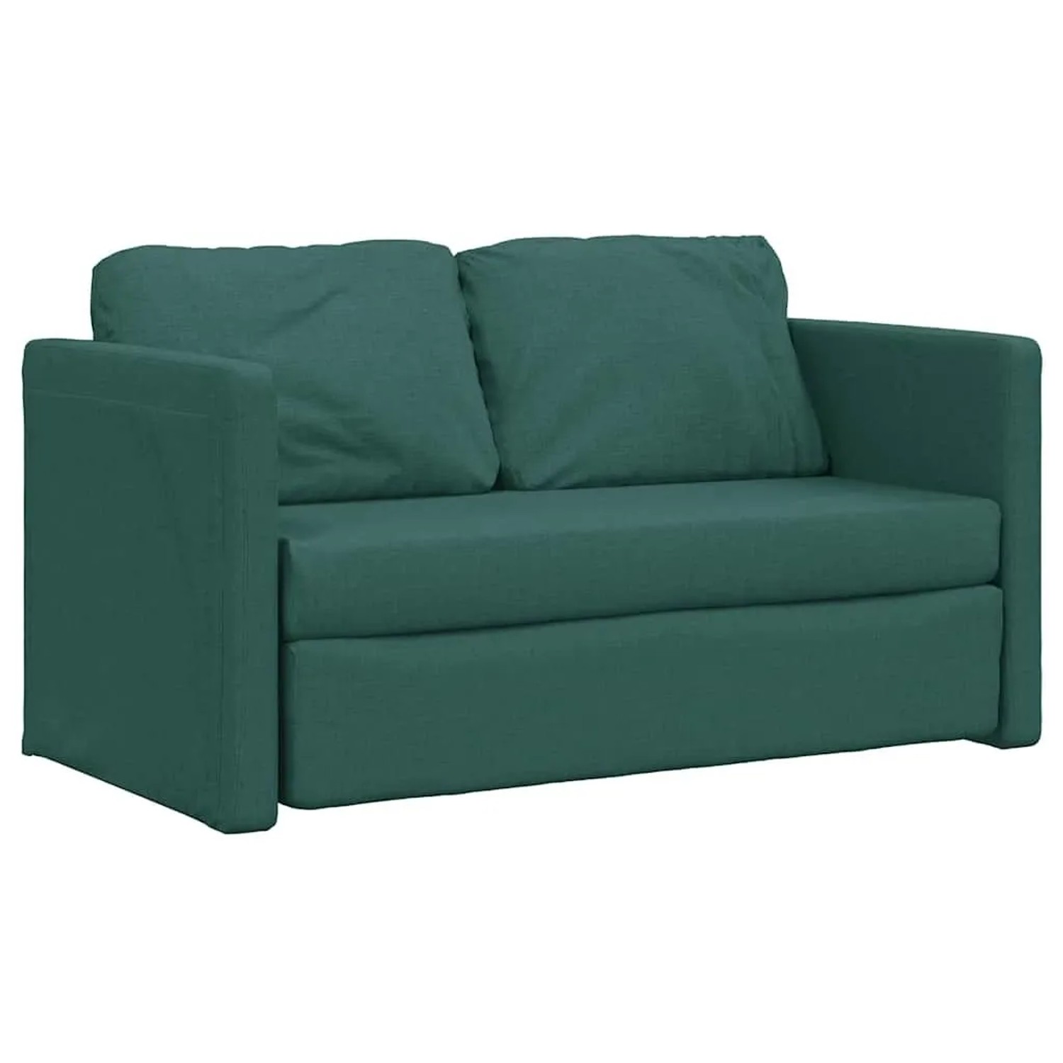 vidaXL Bodensofa mit Schlaffunktion Dunkelgrün 112x174x55 cm Stoff 353968