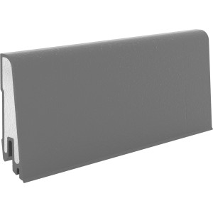 Hartschaum Sockelleiste Modern 60, anthrazit, 60 mm hoch, selbstklebend.