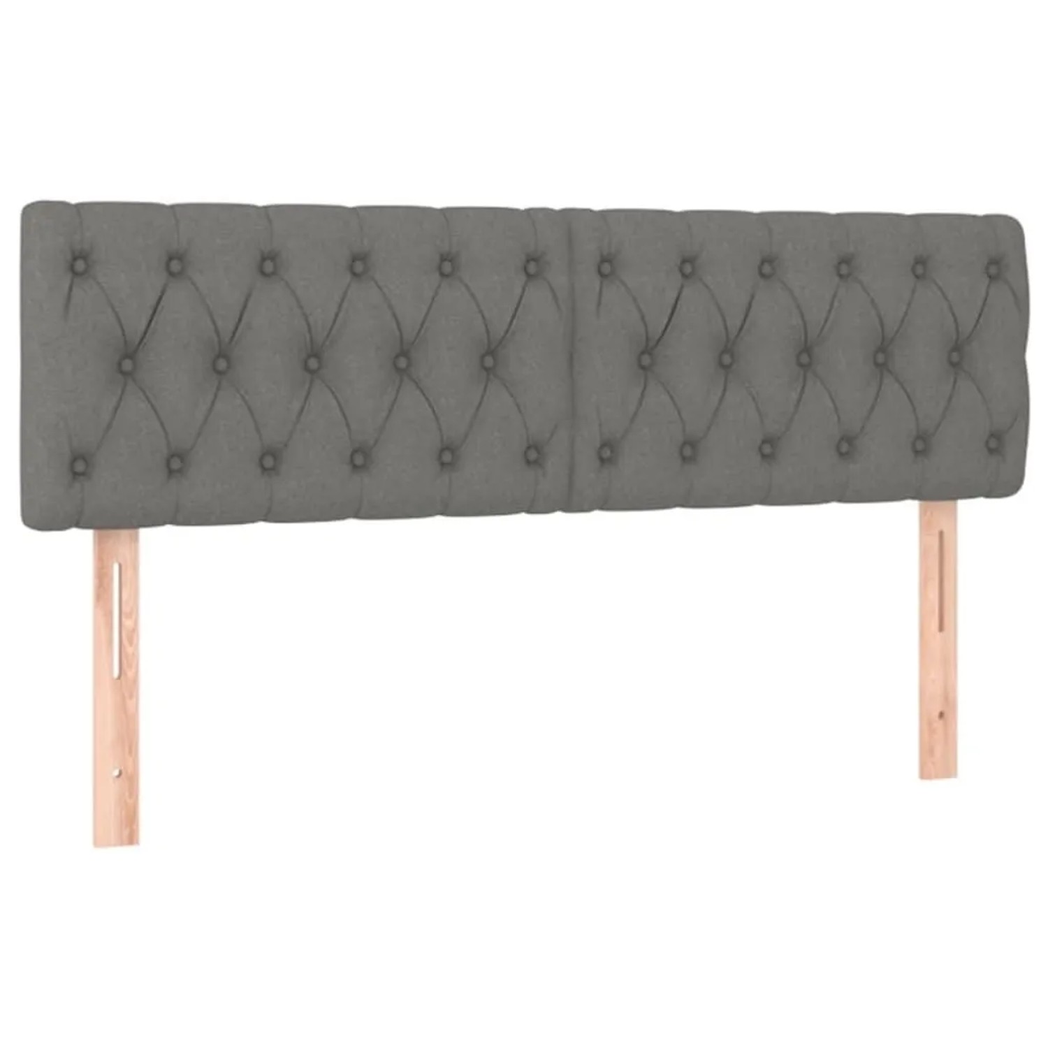 vidaXL Kopfteile 2 Stk Dunkelgrau 72x7x78/88 cm Stoff 346341