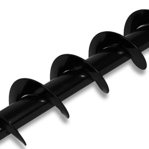 EBERTH Erdbohrer 60mm, Gartenbohrer aus Stahl, schwarz. Zubehör für Baumaschinen.