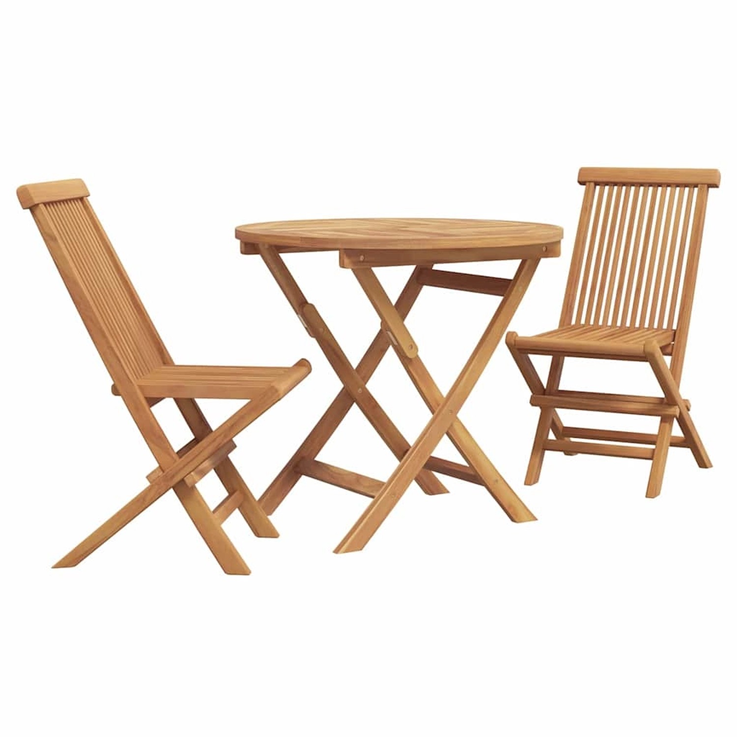 vidaXL Garten-Essgruppe 2-Tlg Braun Teak-Massivholz 3385961 günstig online kaufen
