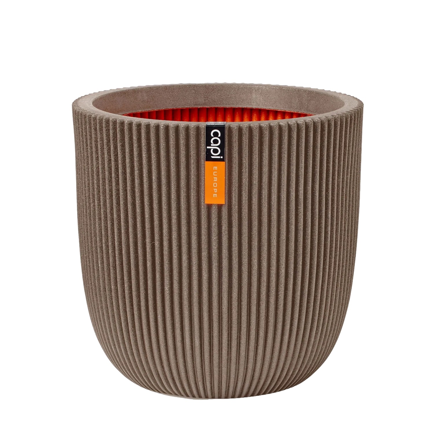 Capi Europe Blumentopf Kugel Groove NL Ø 54 cm x 52 cm Taupe