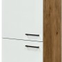 Flex-Well Exclusiv Demi-Geräteumbauschrank Vintea, 60 cm, Magnolie/Oak, Vorratsschrank mit 2 Türen.