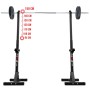 K-Sport Kniebeugeständer mit Langhantel und Hantelscheibenaufnahme, verstellbares Squat Rack für Sport & Fitness.