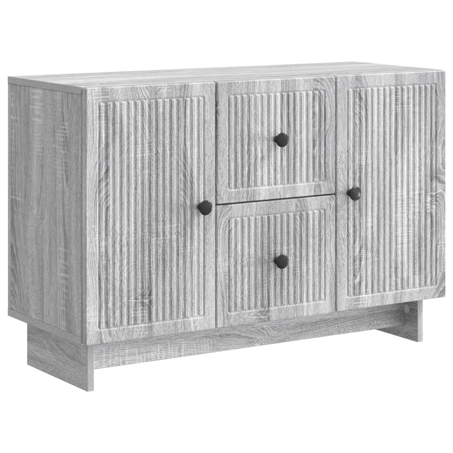 vidaXL Sideboard Graues Sonoma 89 x 34,5 x 60 cm Holzwerkstoff 893971