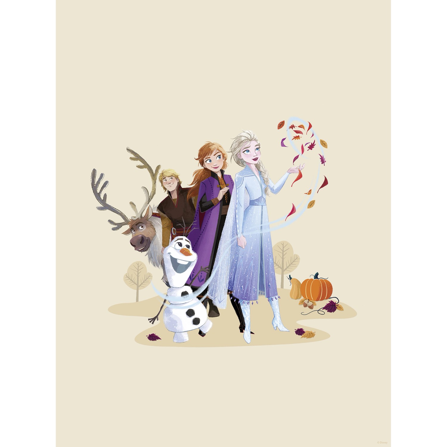 Komar Wandbild Disney Frozen Autumn Feeling 30 cm x 40 cm Beige günstig online kaufen
