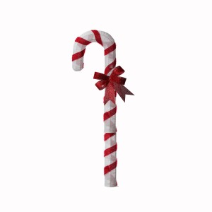 Marelida LED Zuckerstange Mit Schleife XL Gartendeko Weihnachtsdeko 1,2m Timer Für Außen