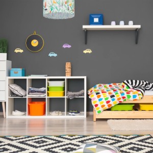 Relaxdays Kinderzimmerlampe Kunststoff Bunt Höhenverstellbar 140 cm x 35 cm 0,6 kg