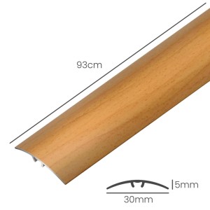 Dalsys 3-in-1 Übergangsprofil Buche, 93x30mm, aus Aluminium. Für Bodenbeläge, Höhenausgleich, einfache Montage.