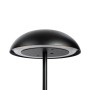 Schwarze, dimmbare LED-Tischleuchte Thenra von Arcchio aus Metall, geeignet für Terrasse und Garten.