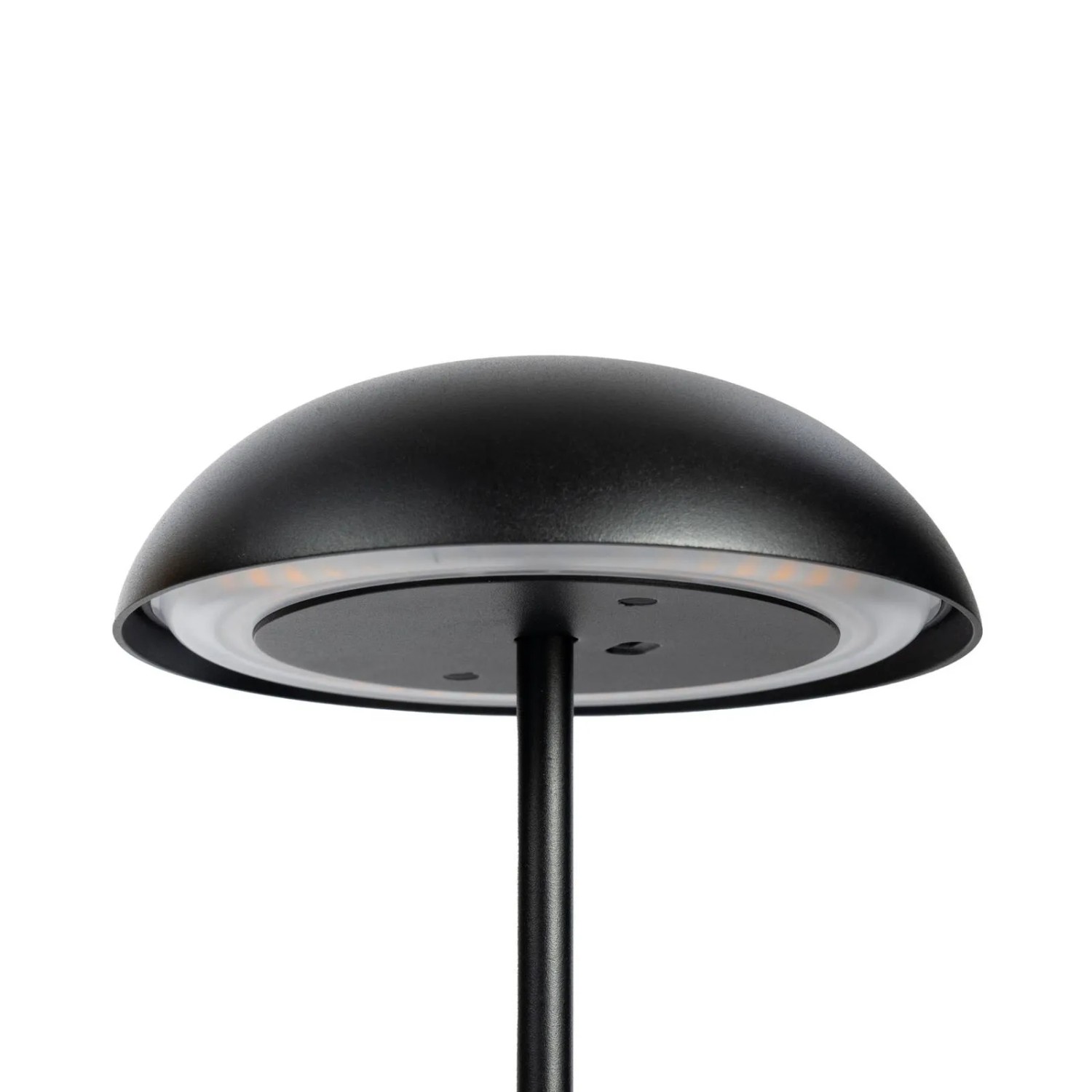Schwarze, dimmbare LED-Tischleuchte Thenra von Arcchio aus Metall, geeignet für Terrasse und Garten.