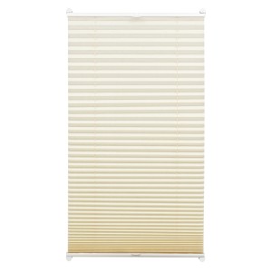 Gardinia EasyFix Plissee, 45x130 cm, Elfenbein, mit Bedienschienen für Fenster.