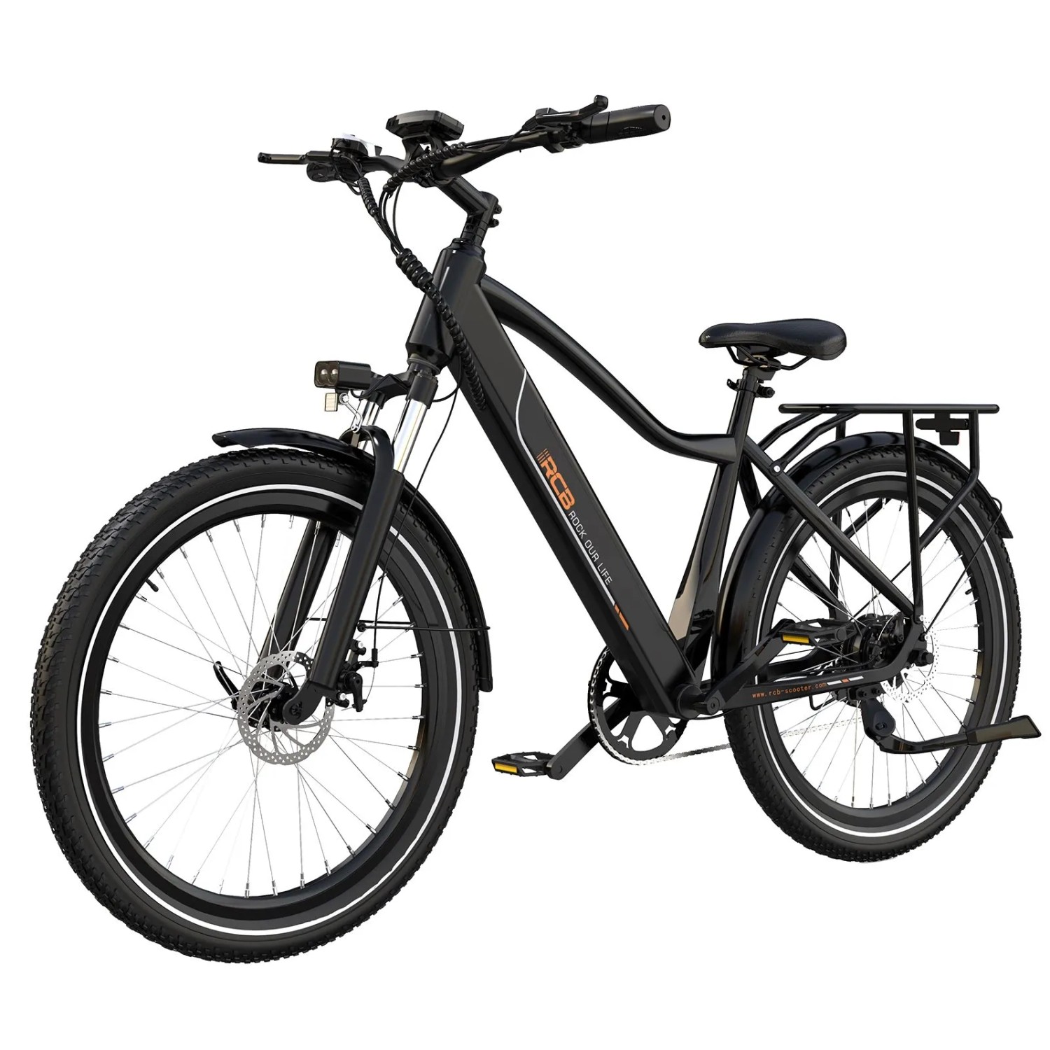 RCB G5 E-bike 27,5 Zoll Herrenfahrrad 13Ah Akku Reichweite 60-80KM 250W 7-Gang APP NFC