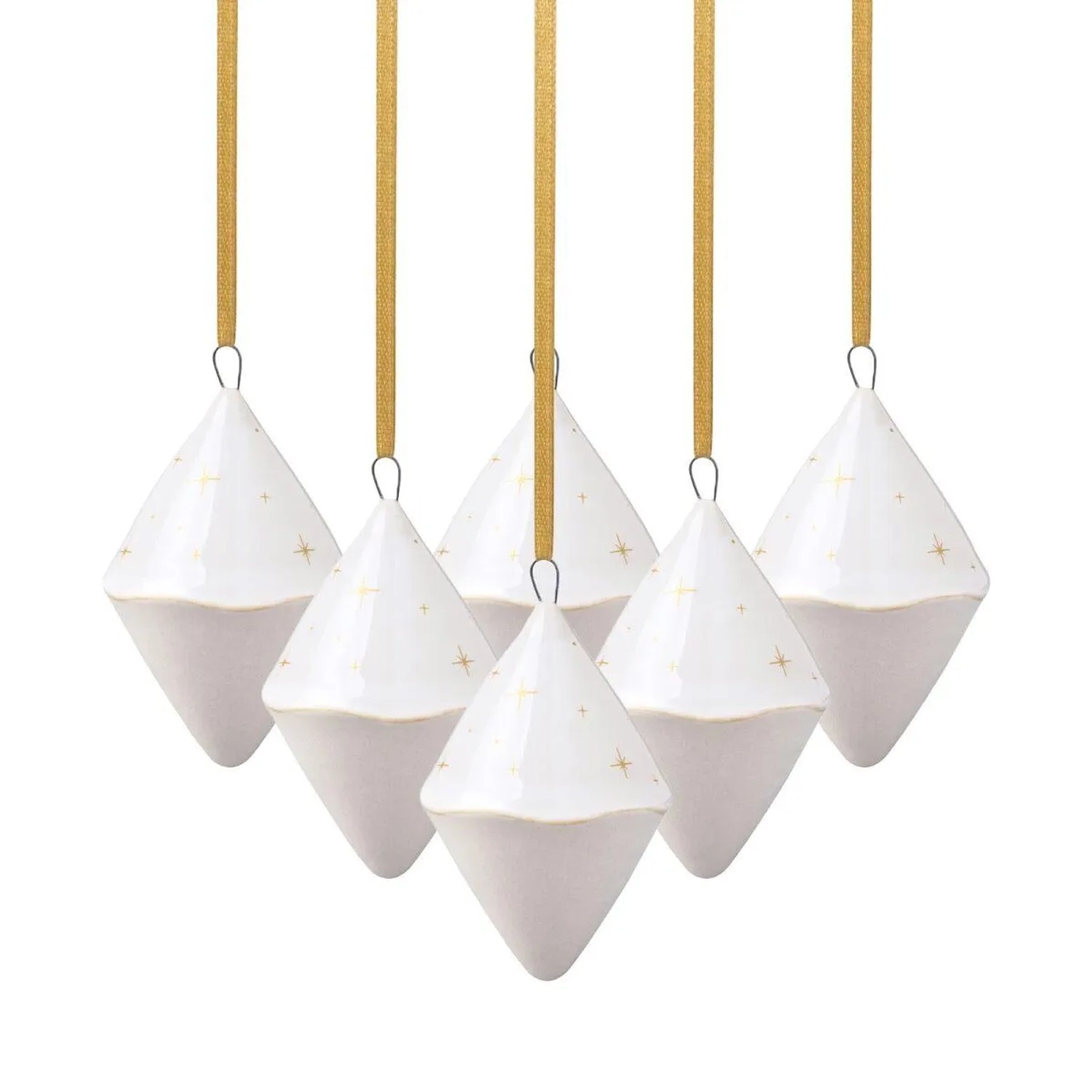 like. by Villeroy & Boch Winter Glow Ornament Doppelkegel 6er Set