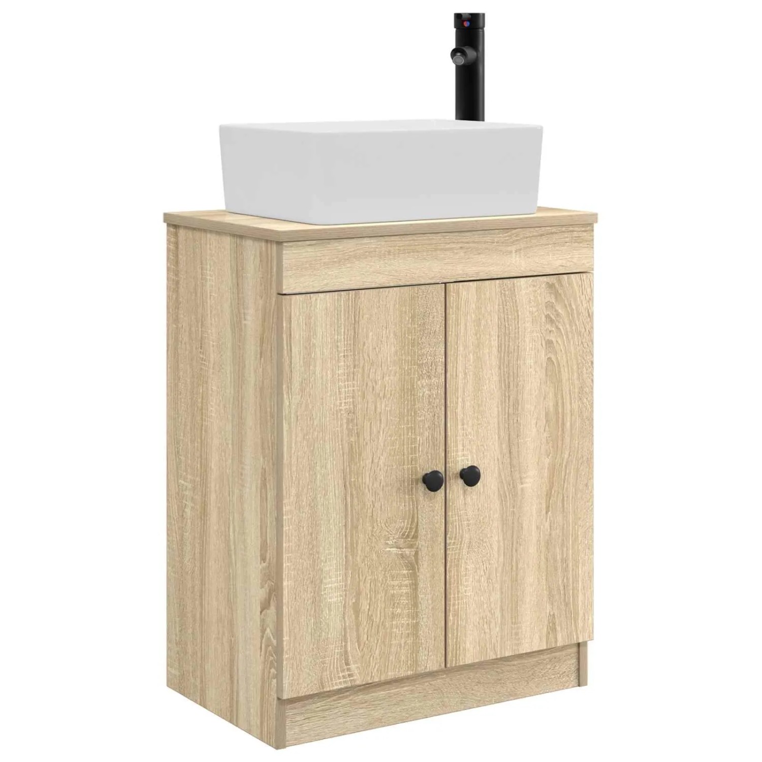 vidaXL Badezimmerschrank mit Waschbecken Sonoma-Eiche 54 x 35 x 83 cm 890132