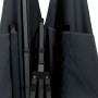 Detailansicht des Siena Garden Ben Sichtschutz in Anthrazit, Fokus auf Befestigung und Material.