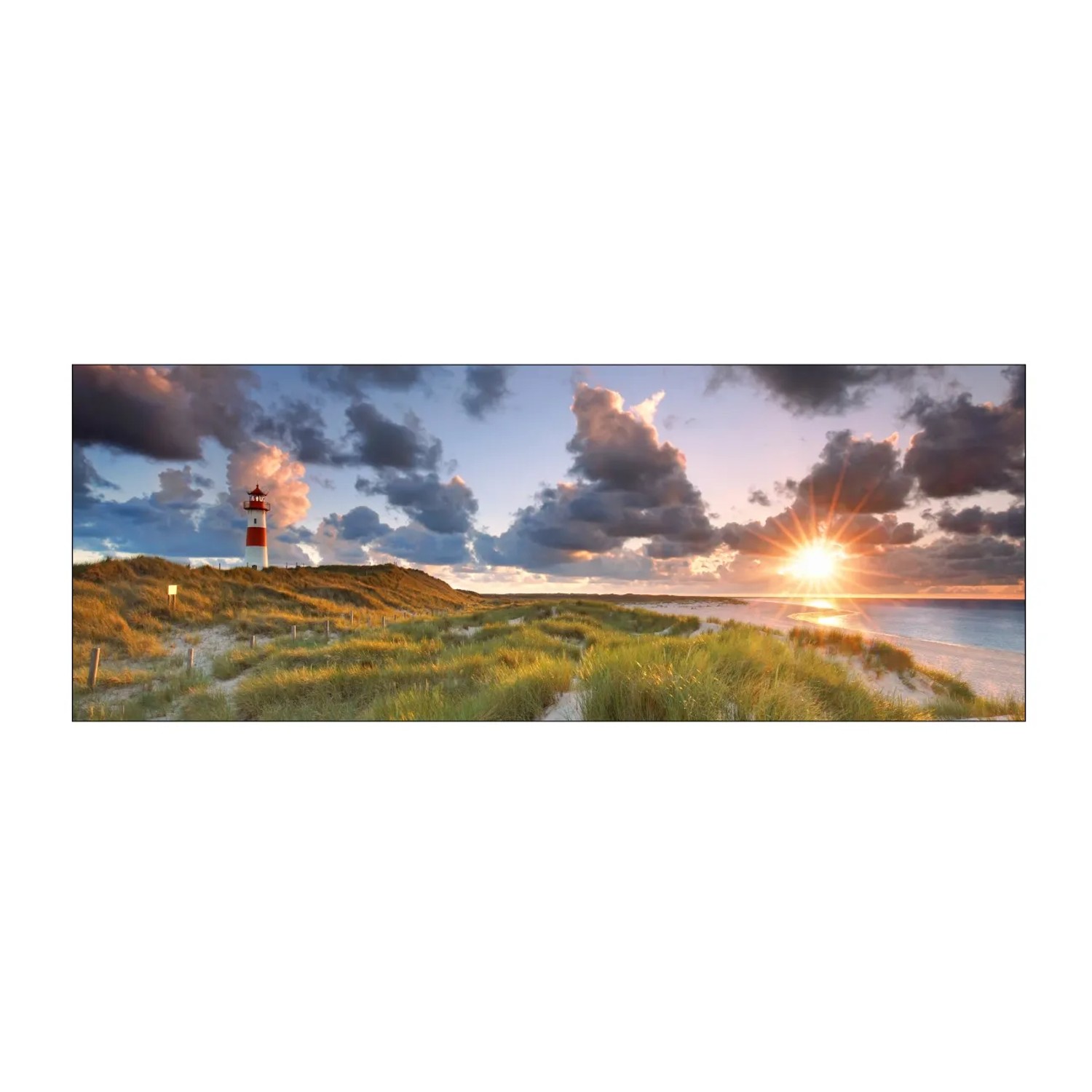 MySpotti Küchenrückwand Profix Cucina Leuchtturmpanorama 160 x 60 cm Sanddüne