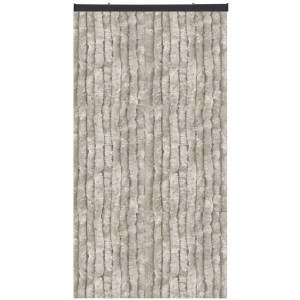Grauer Arsvita Flauschvorhang 100x200cm mit Unistreifen, ideal als Fenstervorhang oder Türvorhang.