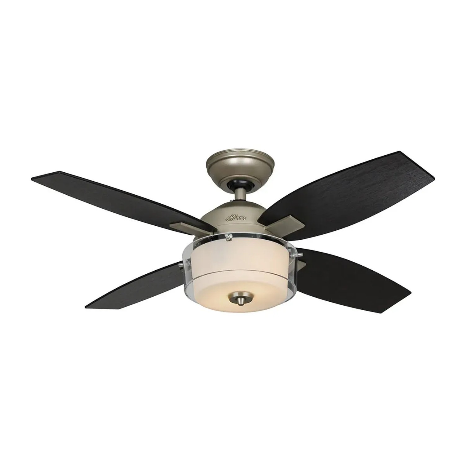 HUNTER FANS Deckenventilator Central Park, 107 cm, Zinn-Optik mit Beleuchtung.