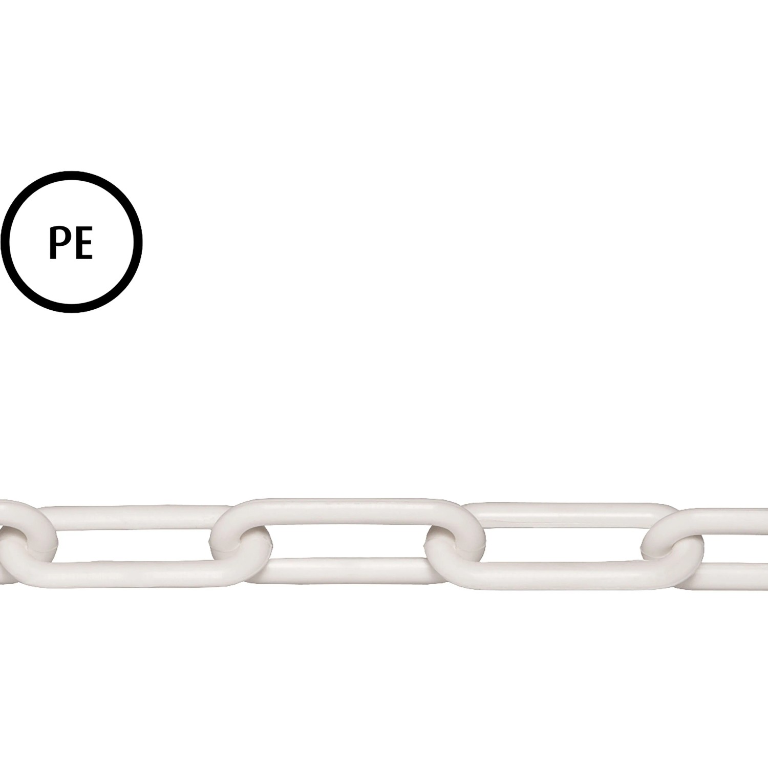 Conacord Absperrkette Polyethylen Ø 6 mm x 40 mm Weiß Meterware