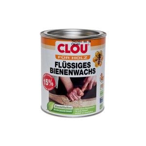 Dose Clou Flüssiges Bienenwachs, transparent, seidenglänzend, 750 ml für Holzoberflächen.