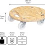 Wagner Transporthilfe 1171 mit 250 kg Tragkraft, Ø 380 mm, aus FSC®-zertifiziertem Holz.