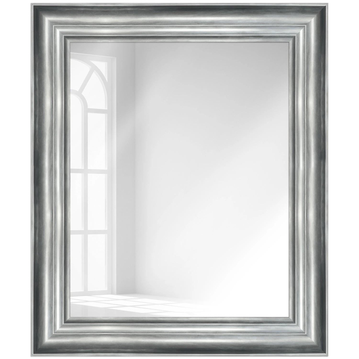 WANDStyle Wandspiegel H240 aus Kunststoff in Silber 53 x 73 cm im Stil Mode günstig online kaufen