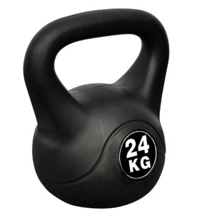 Schwarze 24 kg vidaXL Kettlebell Kugelhantel für Sport & Fitness.