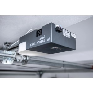 Schellenberg Smart Drive XL Garagentorantrieb (1000 N) mit grauer Motoreinheit und Schiene.