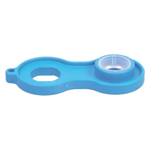 Blauer Universalschlüssel für Mischdüsen M22/M24/M28 zum einfachen Wechsel von Luftsprudlern.