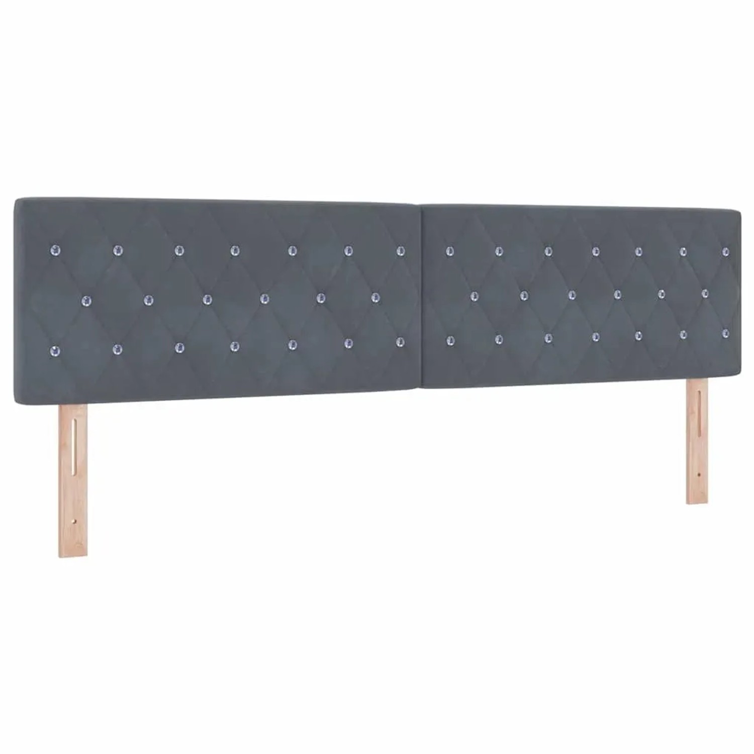 vidaXL Kopfteil mit Kopfteil Dunkelgrau 180 cm Kunstleder 42007100