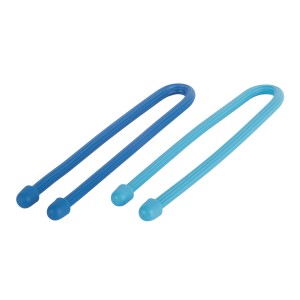 Fix-o-moll Kabelbinder, 2 blaue Drahtbinder, 31cm, wiederverwendbar.