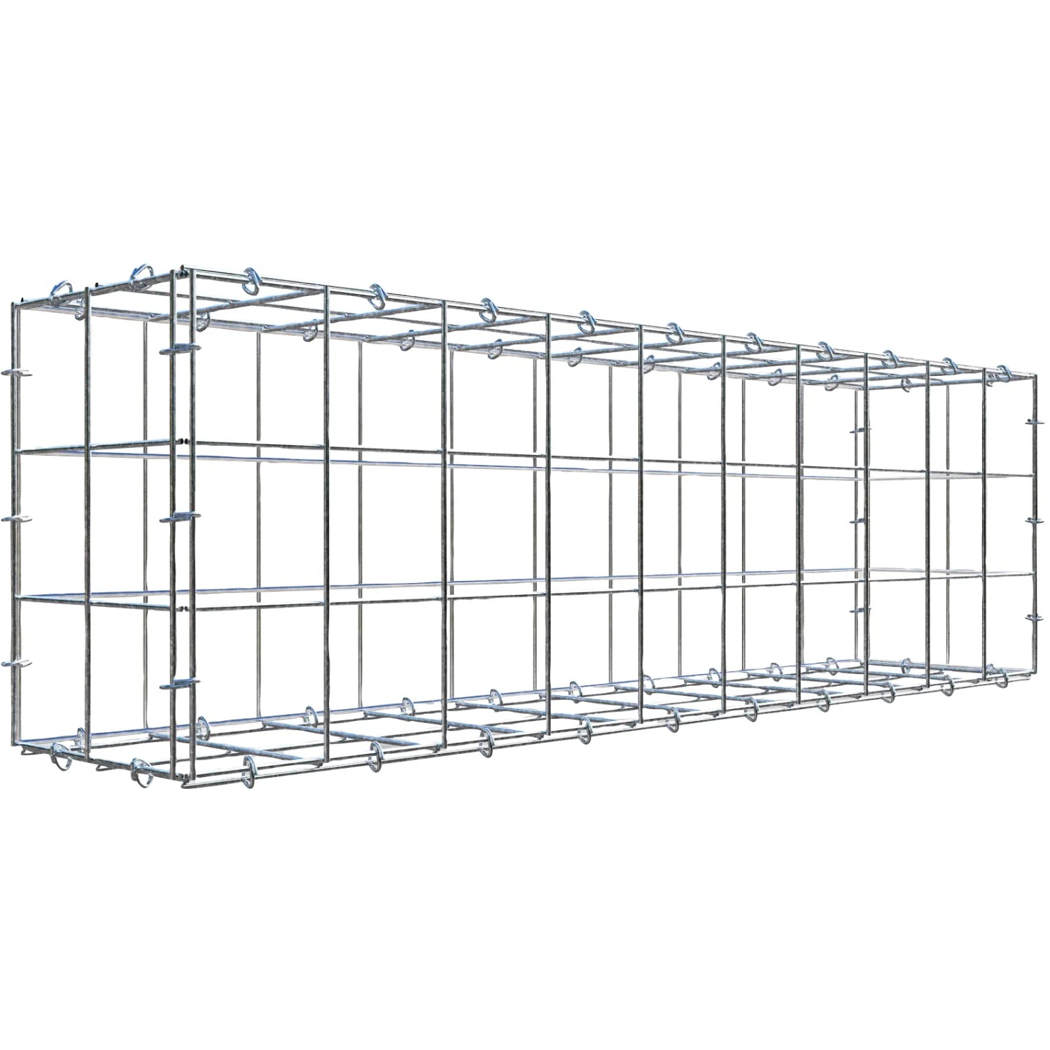 Gabiona C-Ring-Gabione 30 x 100 x 20 cm Maschenw 10 x 10 cm