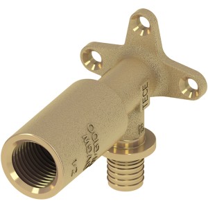 Teceflex Wandscheibe 16 mm x Rp 1/2 aus Siliziumbronze für Gewindefittings.